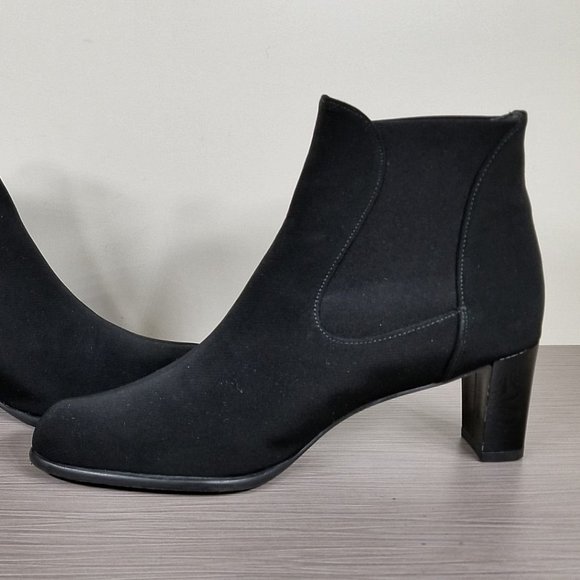 Stuart Weitzman Bucket Mid Bootie, Black Gore Tex, Womens Size 9 M - Picture 6 of 11